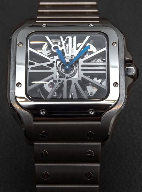 new cartier santos skeleton|santos skeleton watch price.